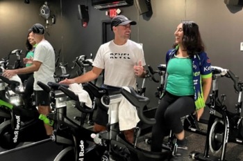 Two People In Spin Class